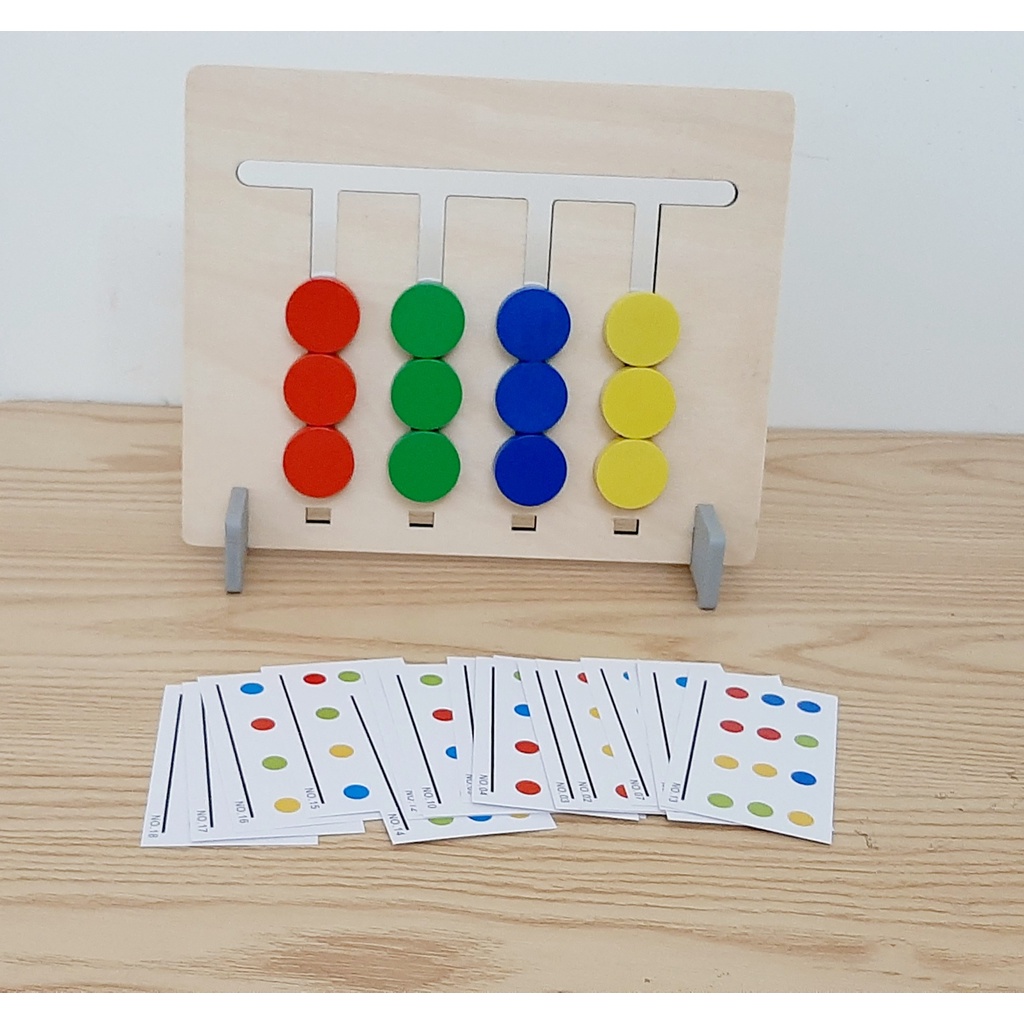 (ảnh thật shop chụp) (có sỉ) Trò chơi sắp xếp vị trí tăng tư duy logic, kĩ năng quan sát, di chuyểngame Montessori