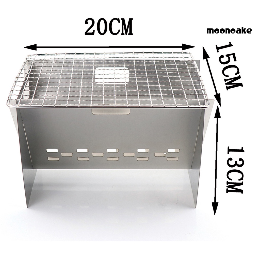 Lò Nướng BBQ Bằng Thép Không Gỉ Thiết Kế Gấp Gọn Tiện Dụng Cho Cắm Trại
