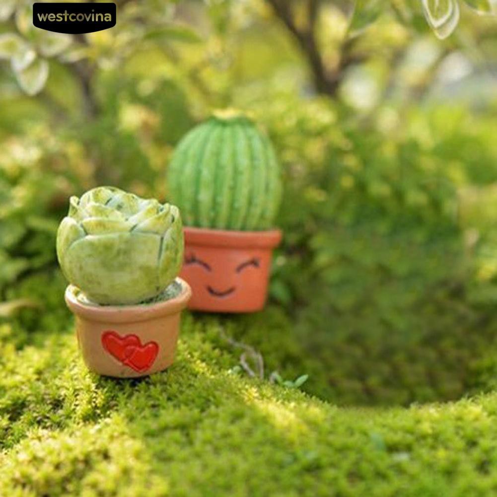 Chậu bông xương rồng nhỏ trang trí nhà búp bê