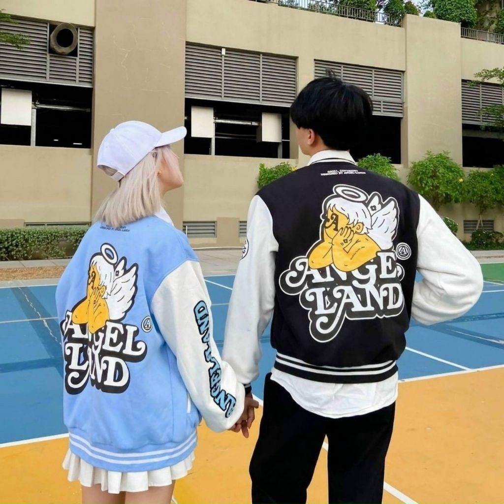 Áo khoác bóng chày unisex bomber jackets street style ANGEL 4S AKD20 chất liệu dù 2 lớp hình in bền đẹp