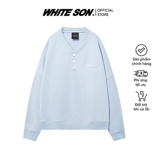 White son baseball sweater mystic blue