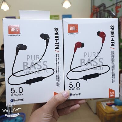 🎁 Tai nghe thể thao choàng cổ SPORT-TF4 JBL 5.0 WIRELESS Siêu Bass, Pin 8h, Có Khe Cắm Thẻ Nhớ