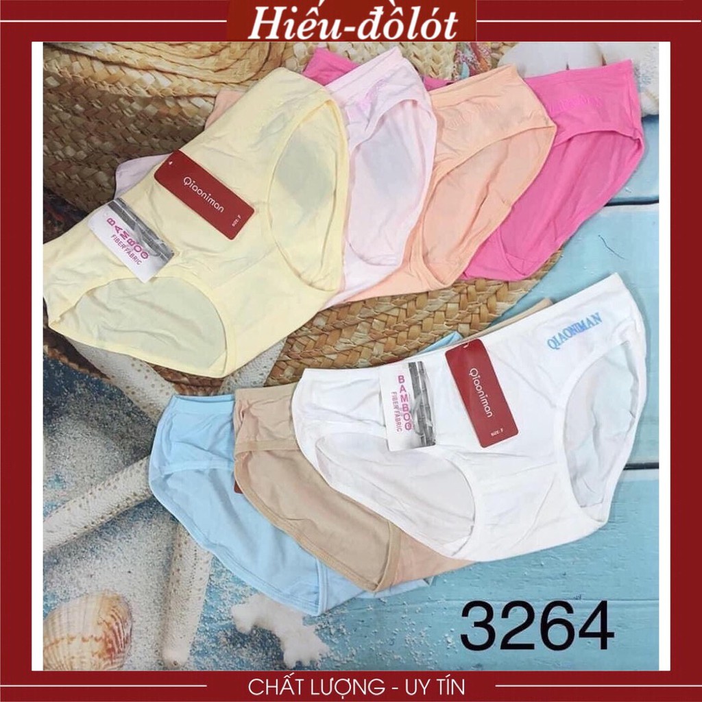 (Combo 10) Quần Lót Nữ Cotton Thấm Hút Tốt, Chất Mát Mịn Giãn 4 Chiều Qiaoniman - 3264
