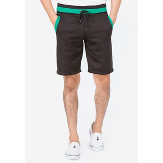 Quần short thun nam viền túi và lưng Phúc An màu đen 1038