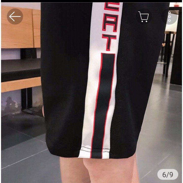 Quần đùi nam thể thao phối sọc chữ BLA2402 | BigBuy360 - bigbuy360.vn