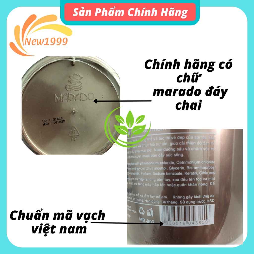 Kem ủ tóc Keratin Marubi dầu xả hấp phục hồi mượt tóc 435ml và 1000ml