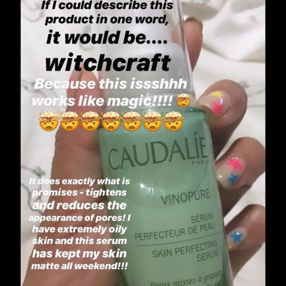 Serum Caudalie Vinopure Skin Perfecting Serum giảm dầu, thu nhỏ lỗ chân lông 10ml Mini