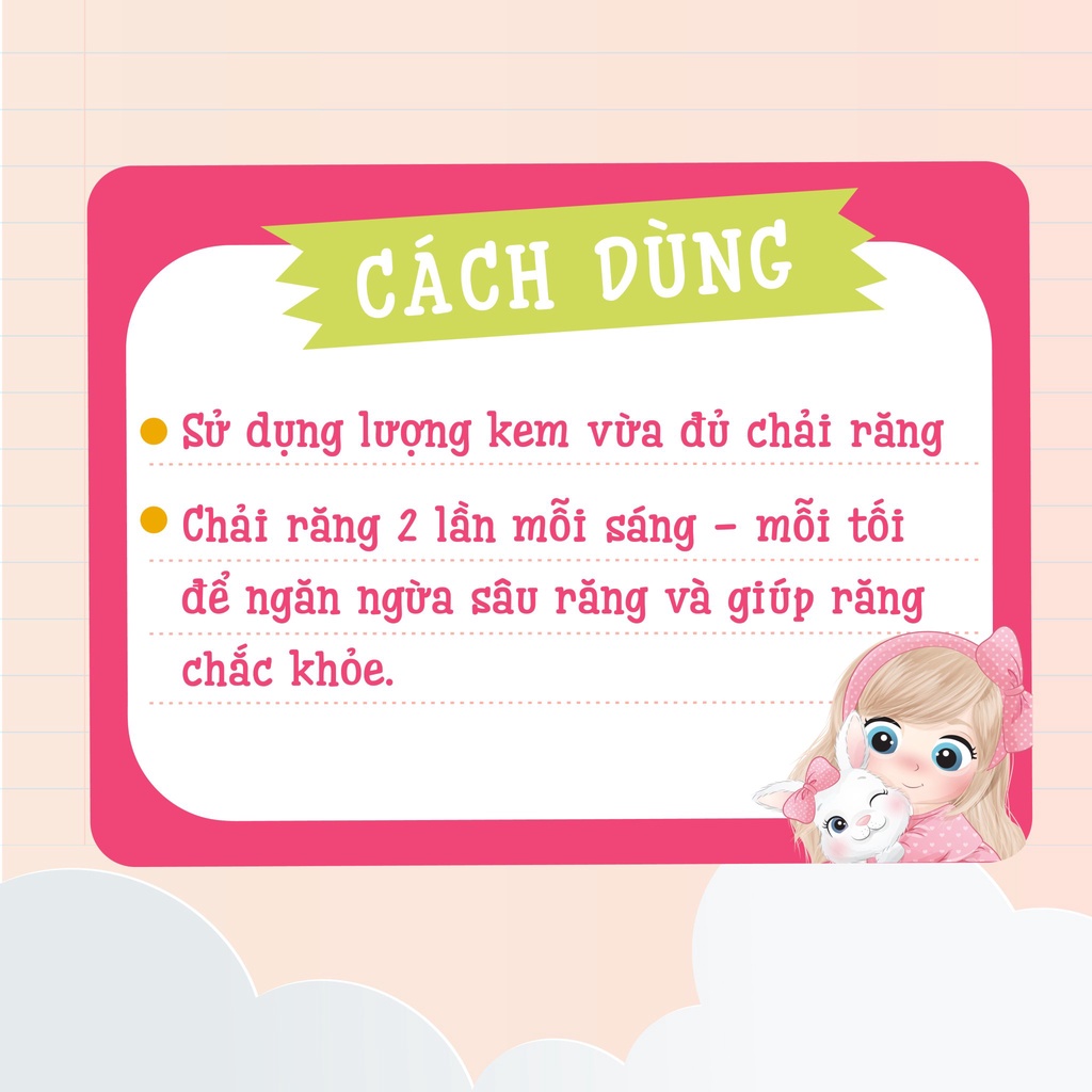 Kem đánh răng thảo dược Ích Nhi hương dưa gang tuýp 50g cho bé dưới 6 tuổi nuốt được bảo vệ răng sữa, ngừa sâu răng