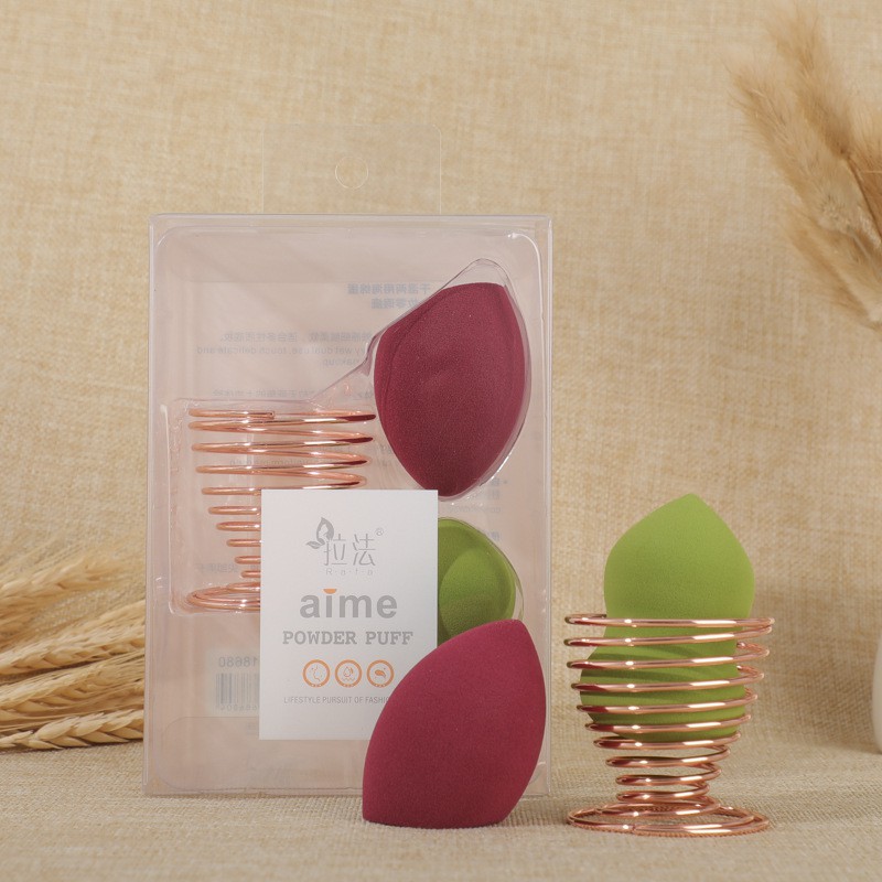 Set Giá Đựng + 2 Mút Xốp Trang Điểm Tán Nền Cao Cấp