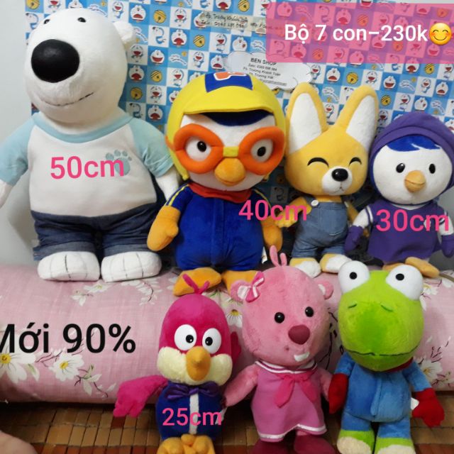 Set gấu bông Pororo và các bạn, chi tiết như hình(ảnh thật, duy nhất 1 set)😘