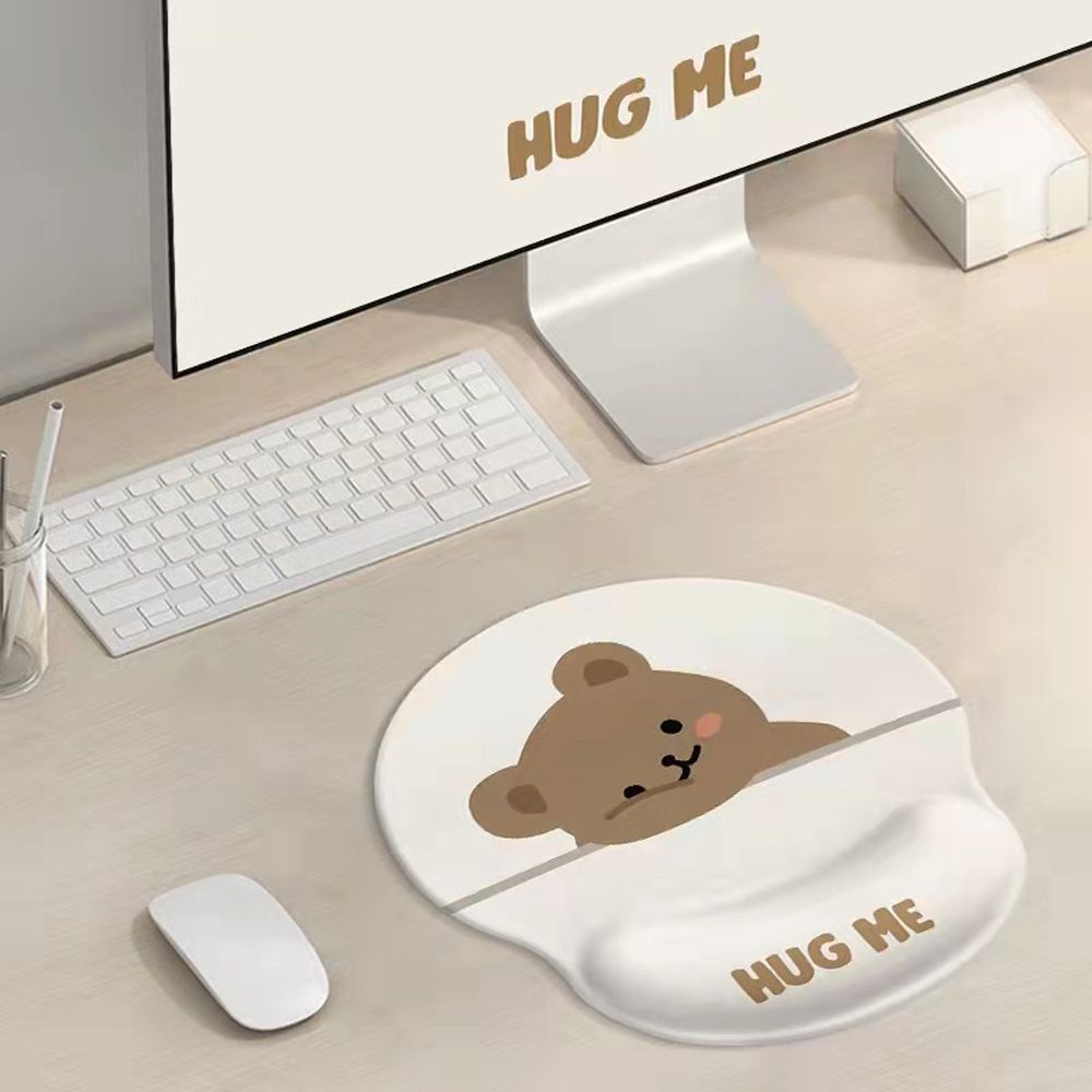 Tấm lót chuột máy tính kê tay hình gấu hoạt hình 3D thoải mái