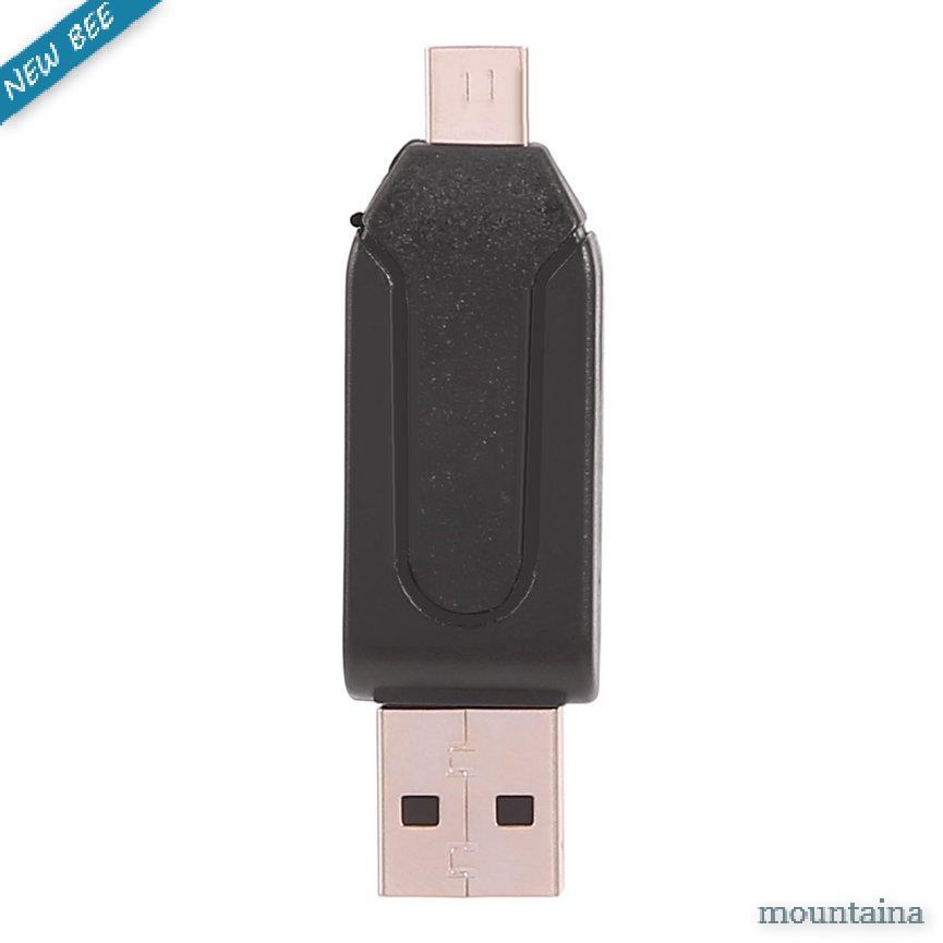 Đầu Đọc Thẻ Nhớ Micro Usb Otg Tf T-Flash Bằng Abs Màu Đen Cho Điện Thoại / Pc