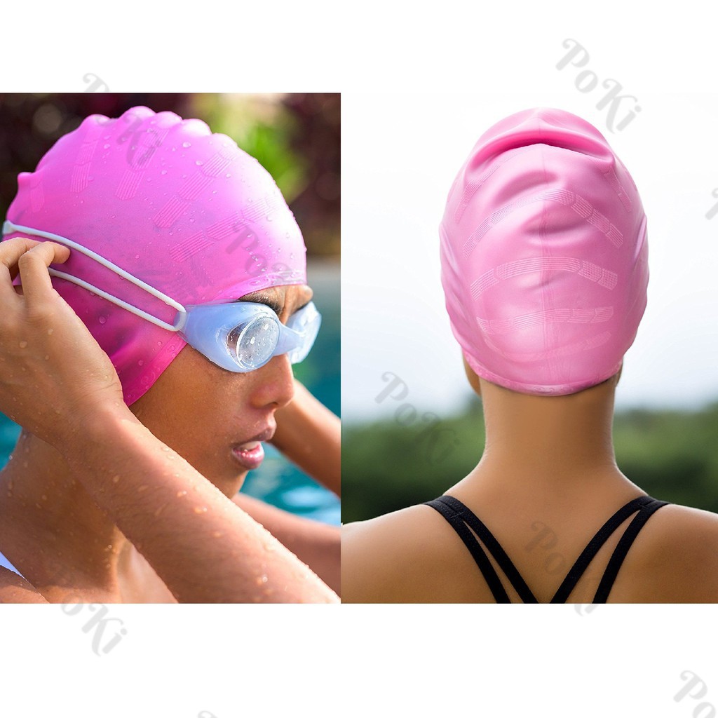 Nón bơi, Mũ bơi TRÙM TAI thời trang cao cấp - POKI