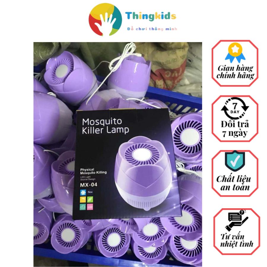 Đèn Bắt Muỗi Cắm Cổng USB Hình Nụ Hoa Kiêm Đèn Ngủ Nụ Hoa Sen - Thingkids