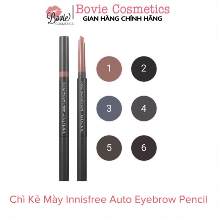 Chì kẻ mày Innisfree Auto Eyebrow Pencil Hàn Quốc 0.3g