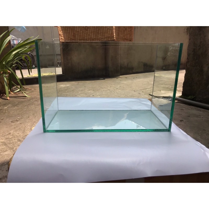 Bể cá mini để bàn dài 30cm rộng 15cm cao 20cm mài vi tính