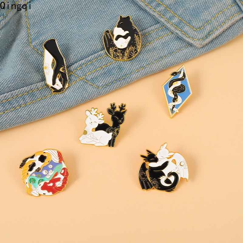 Ghim cài áo MISS ZOE tráng men hình động vật hoạt hình thích hợp làm quà tặng