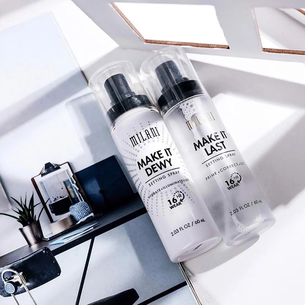 Xịt khóa nền makeup giữ lớp trang điểm Milani Make It Last/Dewy/Matte Setting Spray