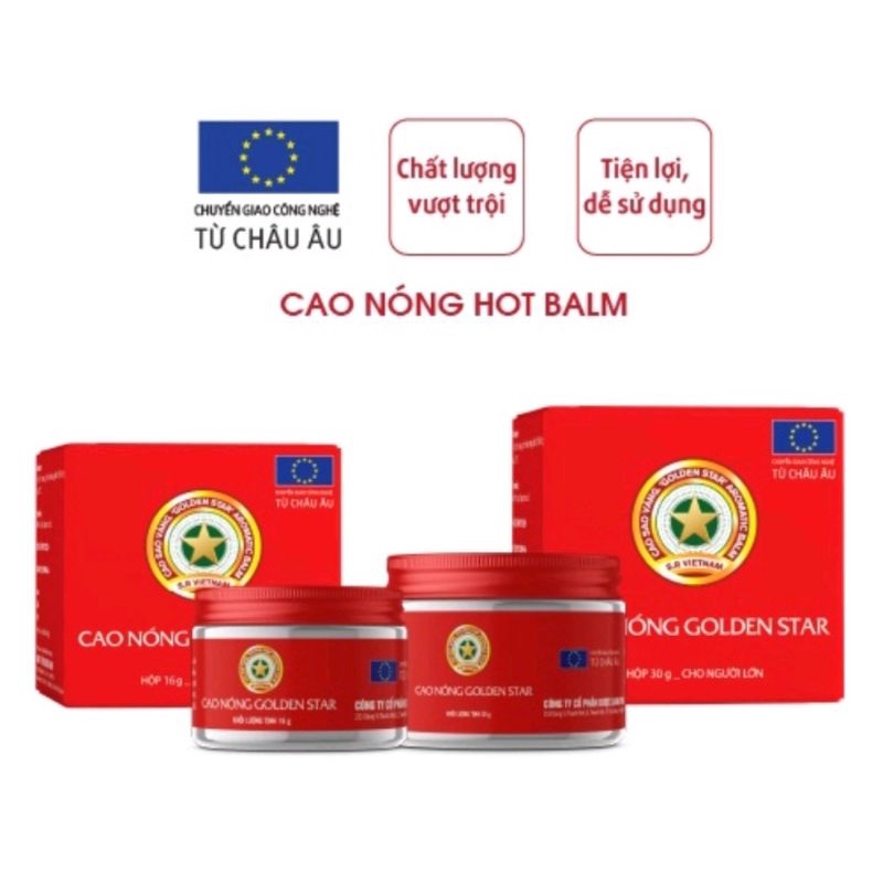 Cao nóng Golden Star - Thương hiệu cao sao vàng