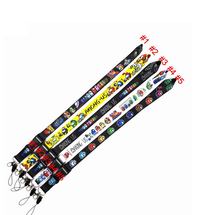 Dây đeo điện thoại / thẻ ID dáng dài in họa tiết game Among Us