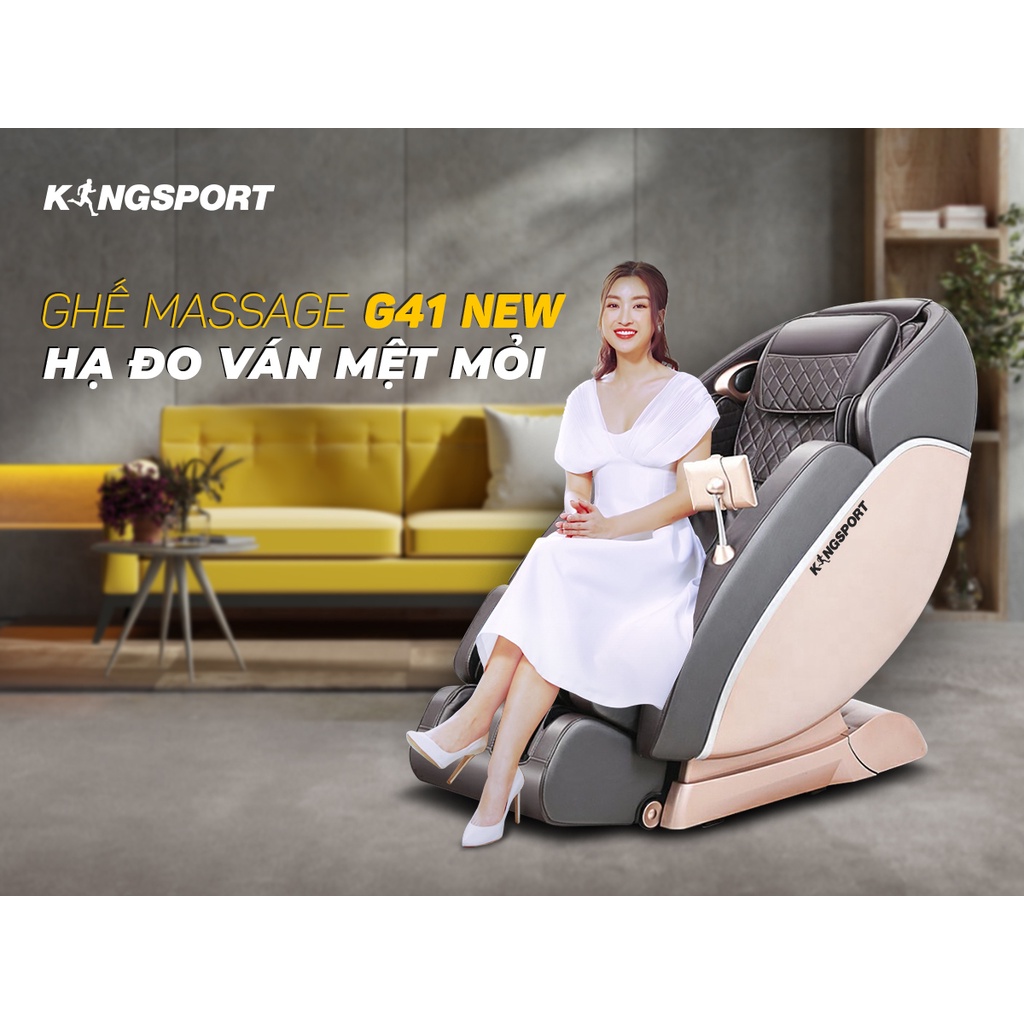 Ghế massage KINGSPORT G41 New, mẫu hot 2021, tự động mát xa đa năng, massage 3D chân thực