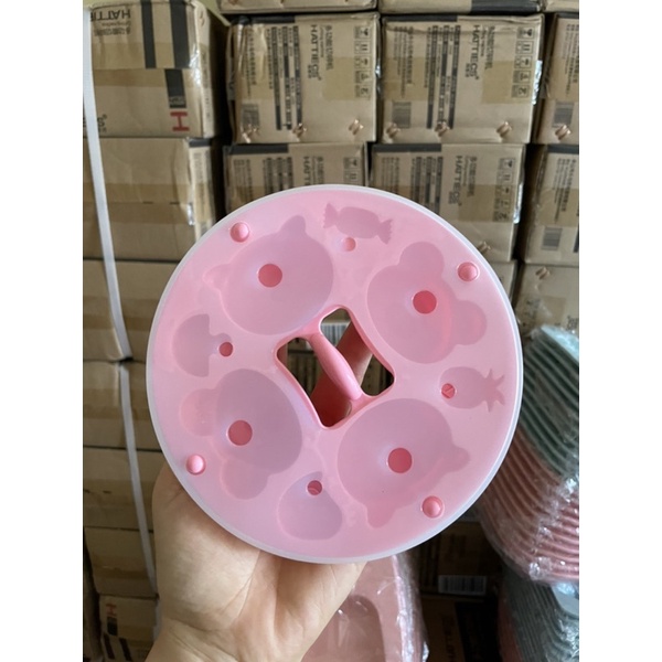 Khuôn silicon có nắp đậy làm bánh chế biến đồ ăn dặm cho bé - khuôn nướng bánh - khuôn hấp bánh silicon