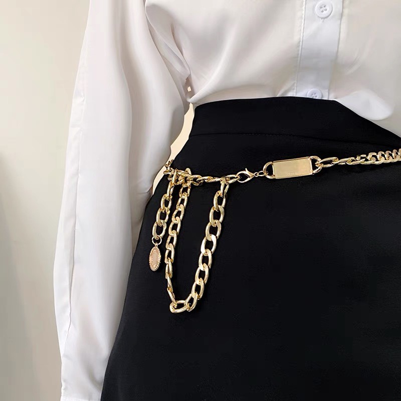 Thắt lưng sợi xích vàng sang chảnh thắt váy thắt áo thun, áo sơ mi,...