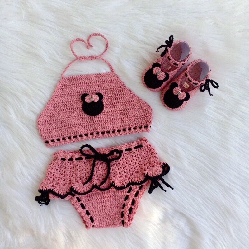 Đồ Bơi 2 mảnh cho bé gái, bikini len cho bé