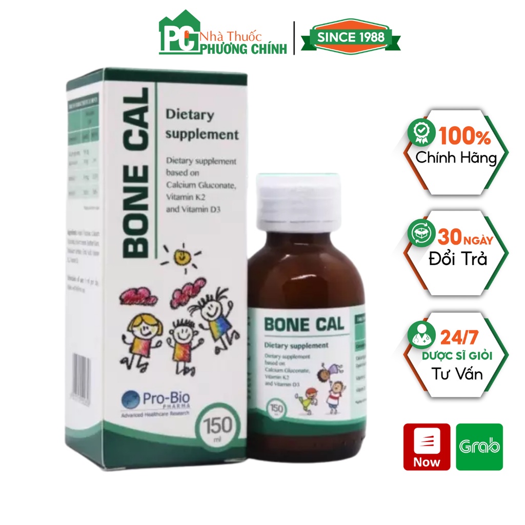 Canxi Hữu Cơ Cho Bé Bone Cal Giúp Xương Chắc Khỏe & Phát Triển Chiều Cao Tối Ưu (Chai 100ml)