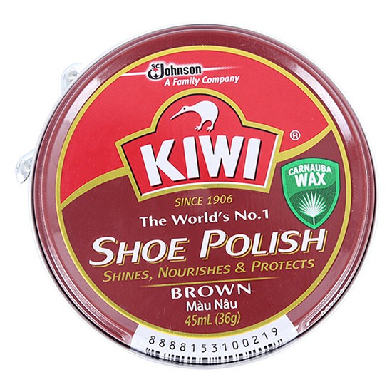 Bộ xi đánh giày kiwi màu nâu 4 món