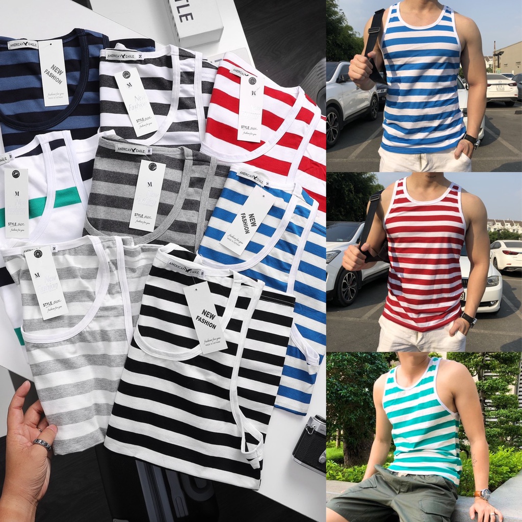 [Miễn Ship]Áo Ba Lỗ Tanktop Nam Thời Trang Gym Mặc Nhà Đi Biển Vải Cotton Nhập Khẩu 100% Cực Đẹp