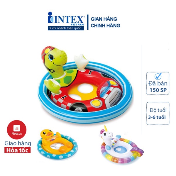 [LIFEMALL9915 - 12% đơn 99K] Phao bơi hình thú xỏ chân INTEX 59570 - Giao hình ngẫu nhiên