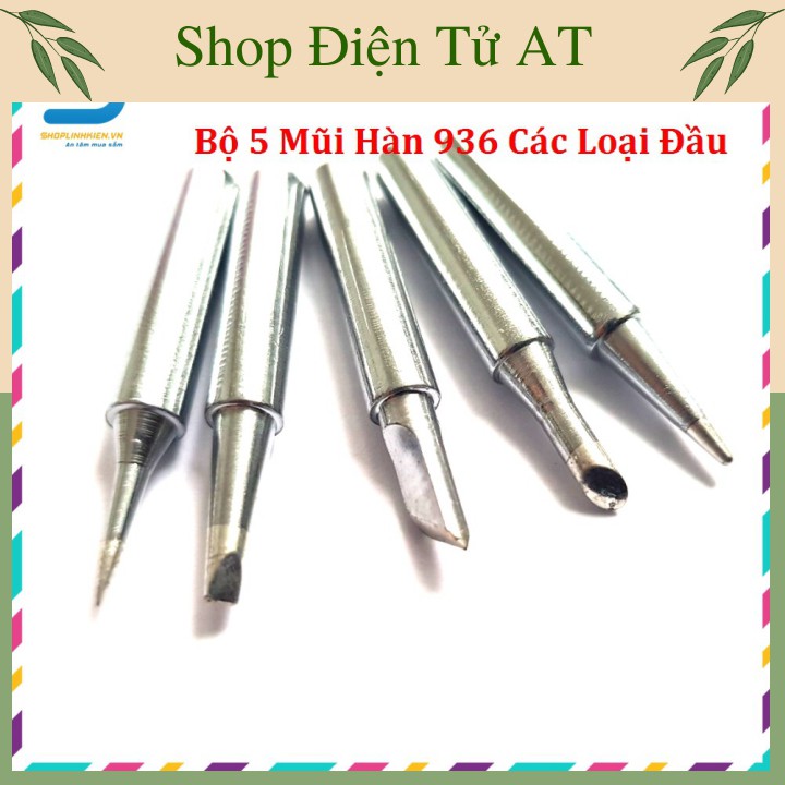 Bộ 5 Mũi Hàn cho máy hàn Hakko 936 (907)