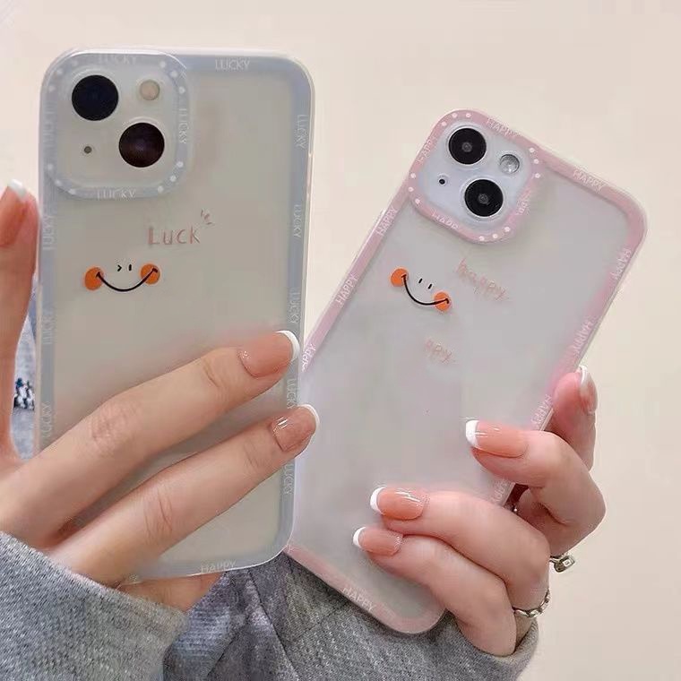 Ốp Điện Thoại TPU Silicon Mềm Hình Mặt Cười Cho Iphone 14 13 12 Mini 11 10 Pro XS Max X XR 8 7 6 6S Plus