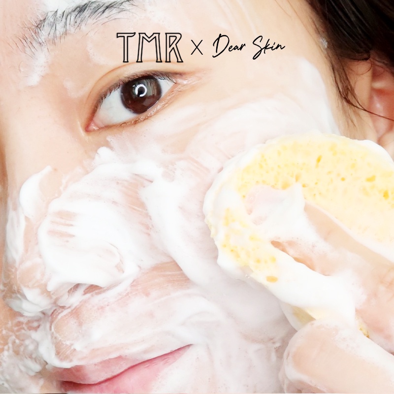 [2 miếng] TMR Bông bọt biển rửa mặt tẩy tế bào chết Cleansing Sponge Hàn Quốc