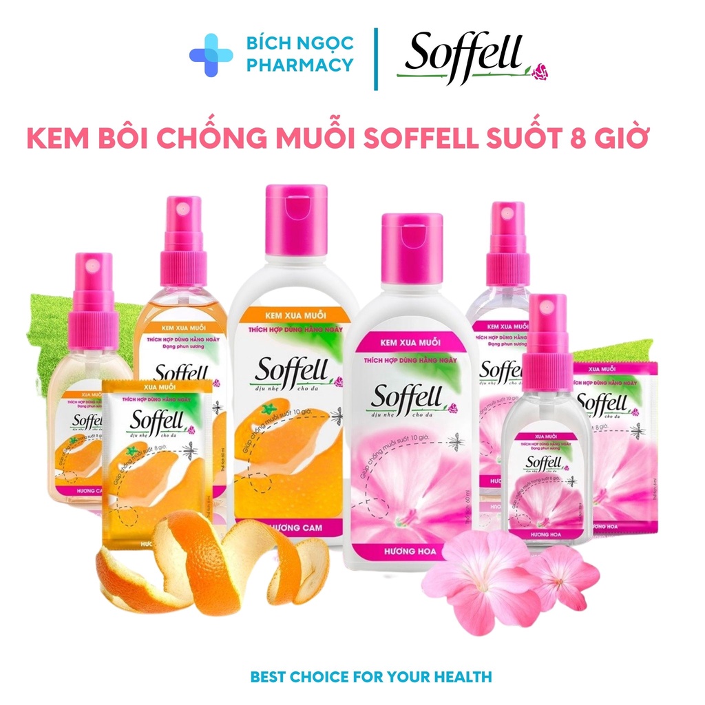 Kem Chống Muỗi Soffell Hương Hoa & Hương Cam
