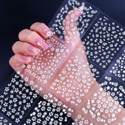 1 Tờ Sticker Dán Móng Tay Hình Bướm 3D