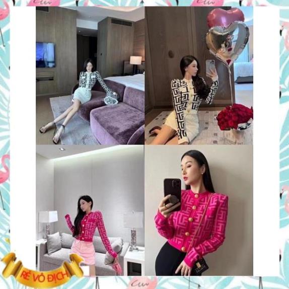 Áo len chữ F cúc cổ tàu siêu xinh hàng quảng châu hothit