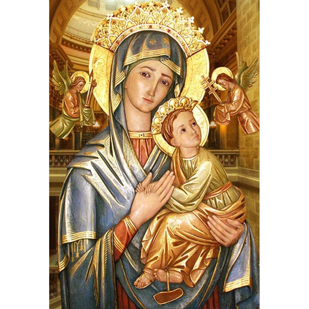 Bộ Tranh Đính Đá 5D Tự Làm 30x40cm Hình Chúa Jesus Trang Trí Nhà Cửa