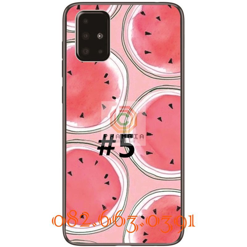 Ốp lưng Samsung M51 dẻo in hình trái cây chibi