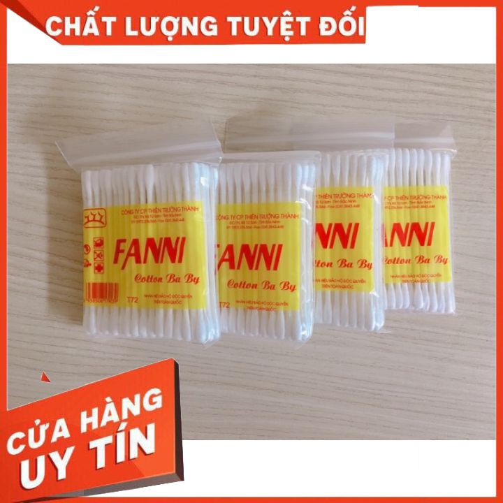 Sỉ 12 gói Tăm bông ngoáy tai cho bé tăm bông Fanni ngoáy tai cho trẻ sơ sinh