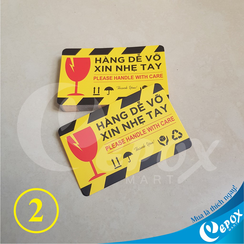 [RẺ VÔ ĐỊCH] Sticker hàng dễ vỡ 11cm [SET 100 tờ]