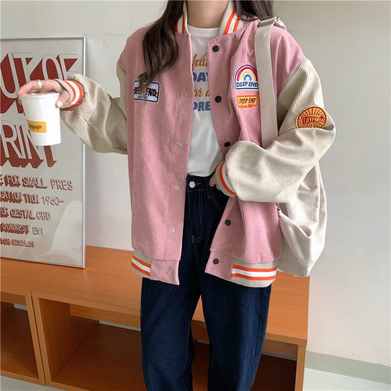 Áo khoác bomber DEEP.AND Unisex áo khoác nhung tăm cá tính - CUTEZOO