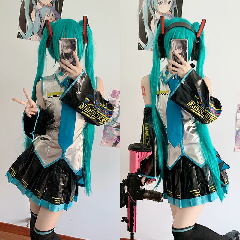 Trang Phục Hóa Trang Nhân Vật Hatsune Miku Dễ Thương Cho Bé Gái