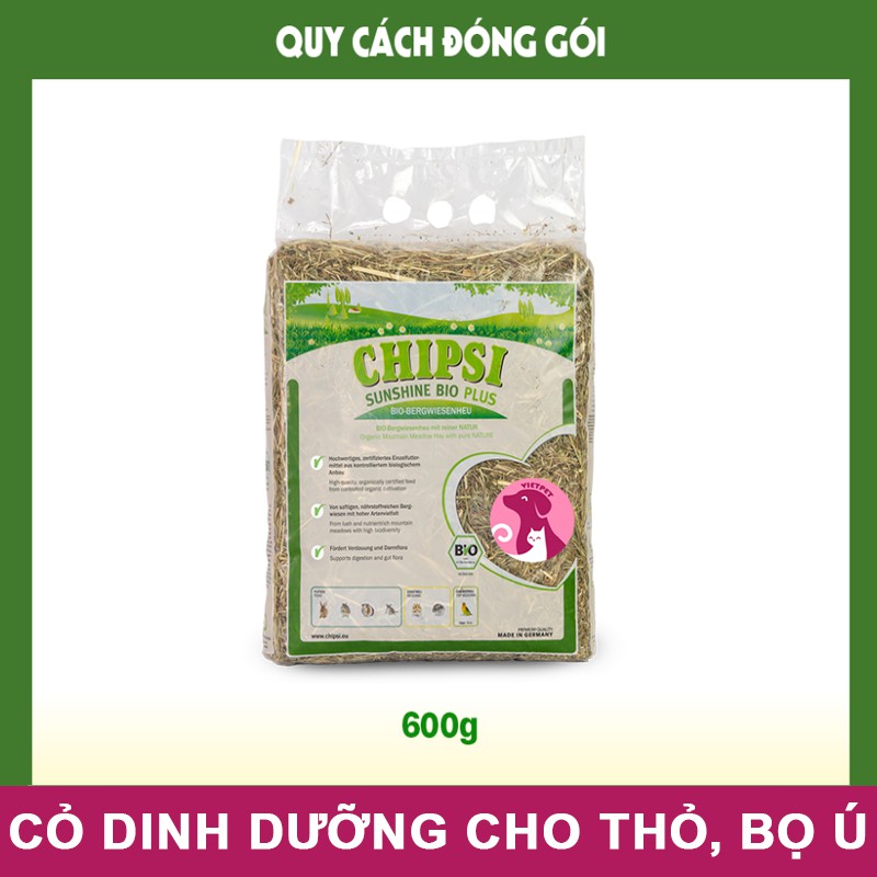 Cỏ Chipsi Sunshine Bio cho thỏ bọ ú (NK Đức) (Thức ăn dinh dưỡng)