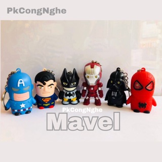 Bộ 6 Móc Khoá Marvel Siêu Anh Hùng đèn led