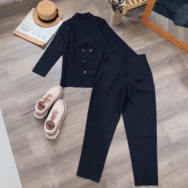 [ SIÊU PHẨM ] Set vest quần suông nude + đen (ko kèm áo trong) SVD00035 rẻ nhất | BigBuy360 - bigbuy360.vn