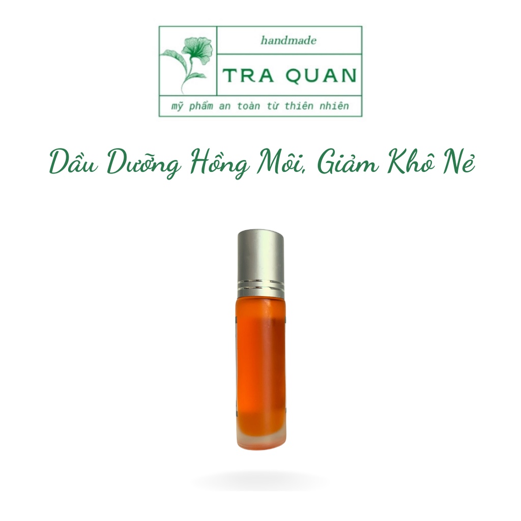 Dầu Dưỡng Môi Hết Khô Nẻ Làm Hồng Môi Từ Dầu Gấc Dầu Hạnh Nhân Dầu Thầu Dầu Dầu Ô Liu Hương Cam Trà Quán 8ml