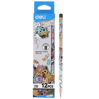 Bút chì gỗ 2b eu53300 - deli 1 cây