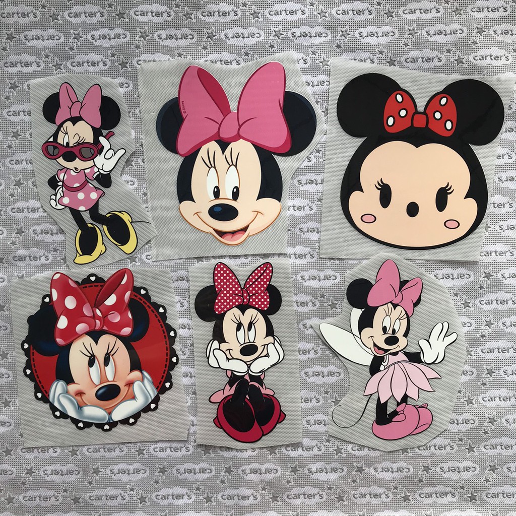 Hình dán nhiệt chuột Minnie nhiều mẫu đủ size